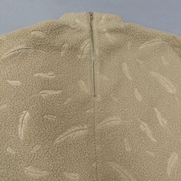 Zara Feather Boucle Cape Sleeve Sweater Women's Size Large - Picture 10 of 11